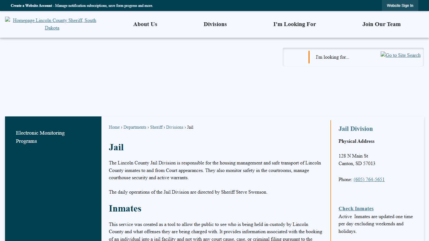 Jail | Lincoln County, SD